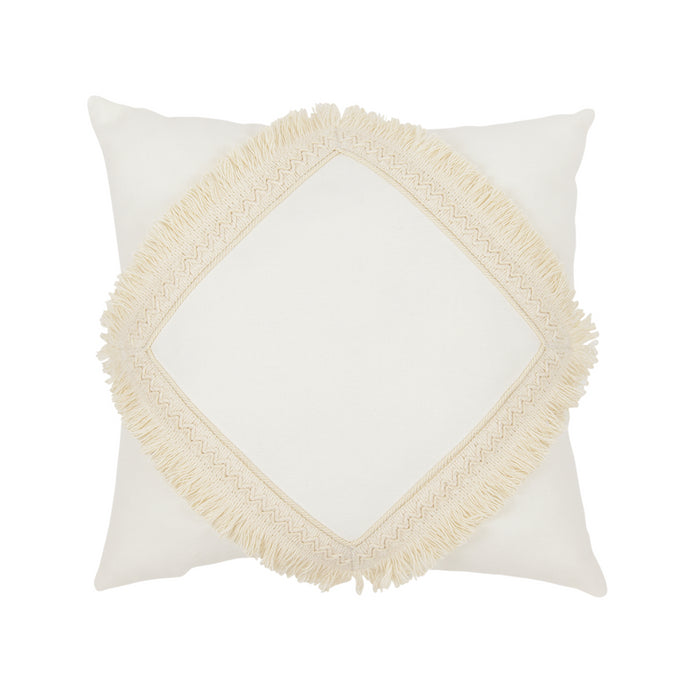 Cotton & Sweets - Boho Square lace pillow Vanilla