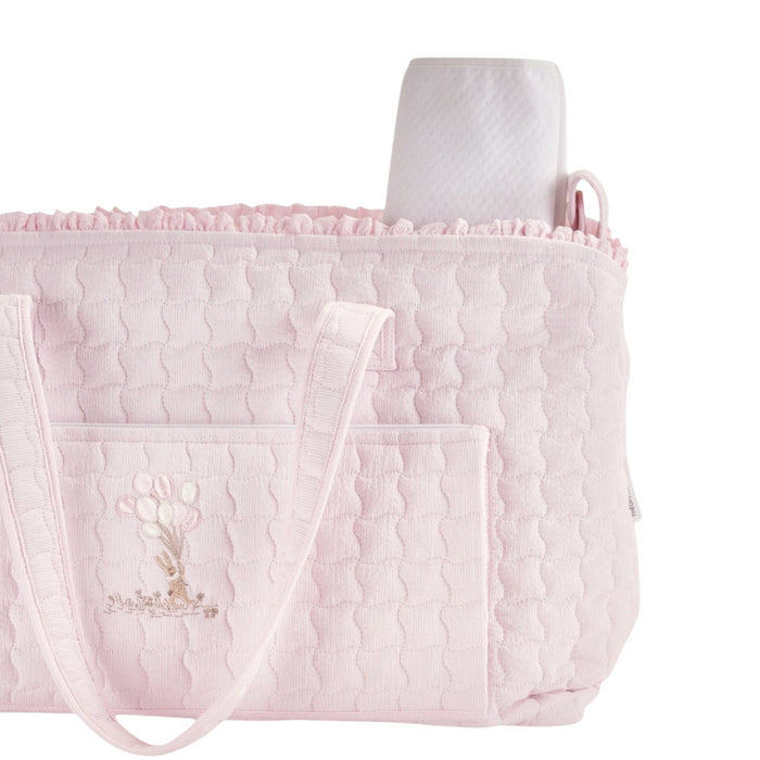 Théophile & Patachou - Pink Garden Party - Verzorgingstas + waskussen - Gewatteerd