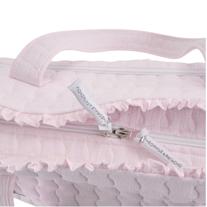 Théophile & Patachou - Pink Garden Party - Verzorgingstas + waskussen - Gewatteerd