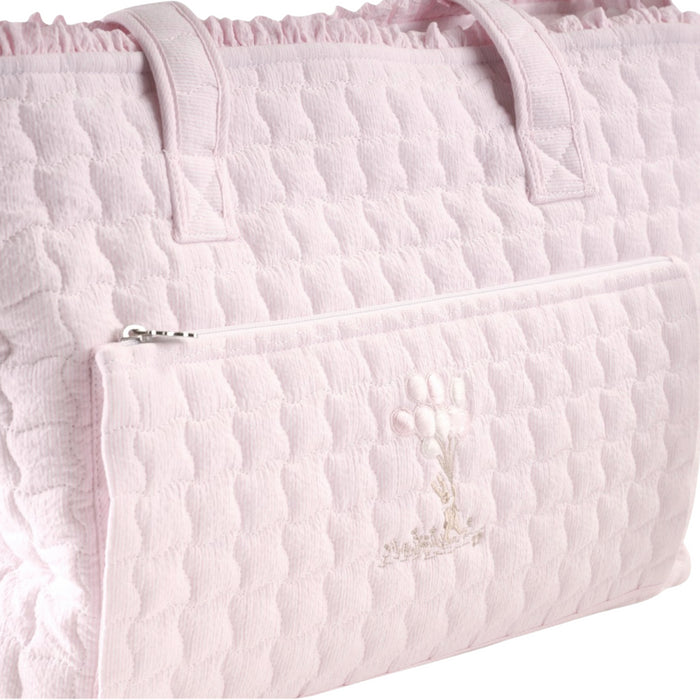 Théophile & Patachou - Pink Garden Party - Verzorgingstas + waskussen - Gewatteerd