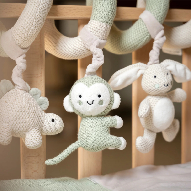 Baby's Only - Boxspiraal Animals laurel green/warm linen