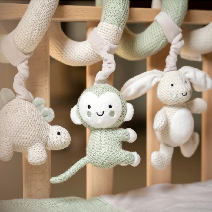 Baby's Only - Boxspiraal Animals laurel green/warm linen