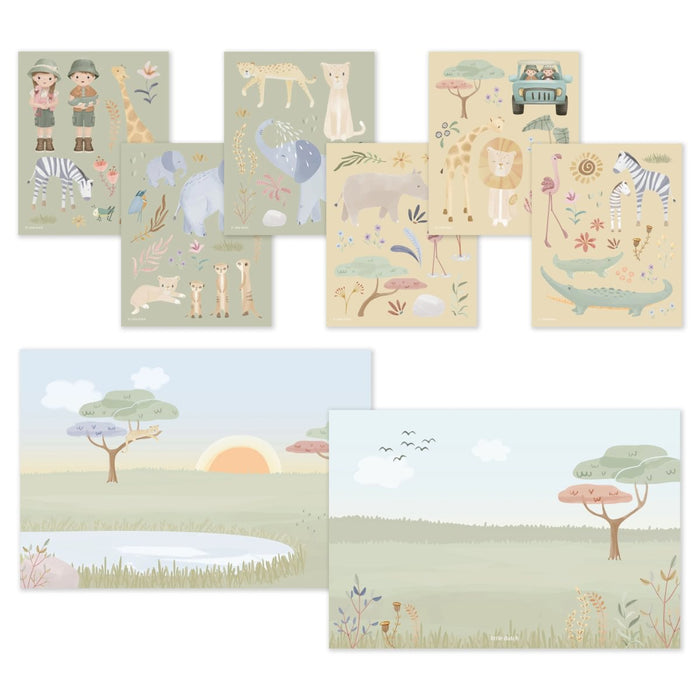 Little Dutch - Sticker Story Safari Friends