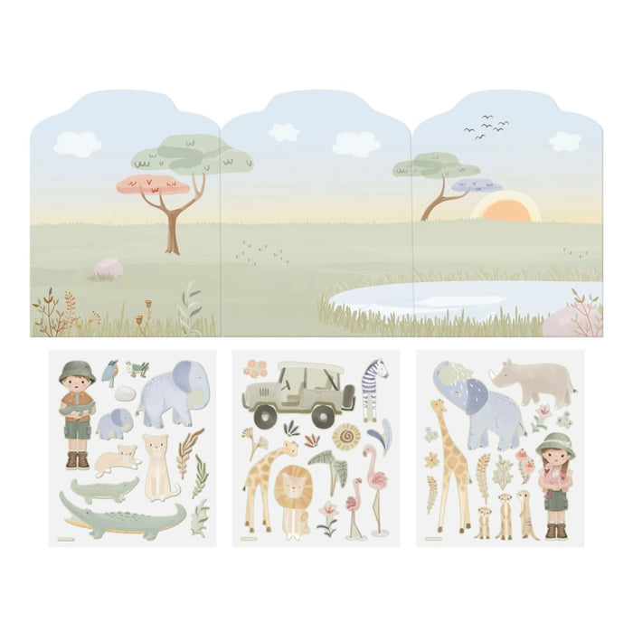 Little Dutch - Sticker Story Safari Friends