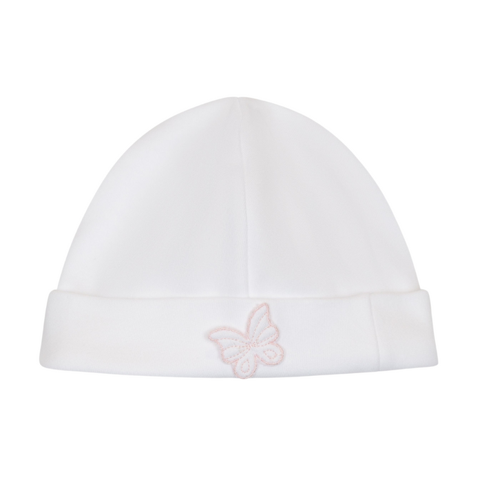 Baby Gi - Newborn mutsje wit met vlinder