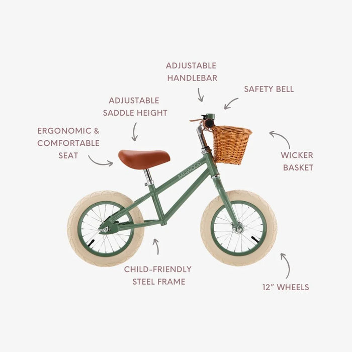 Banwood - BALANCE BIKE FIRST GO VINTAGE - Forest