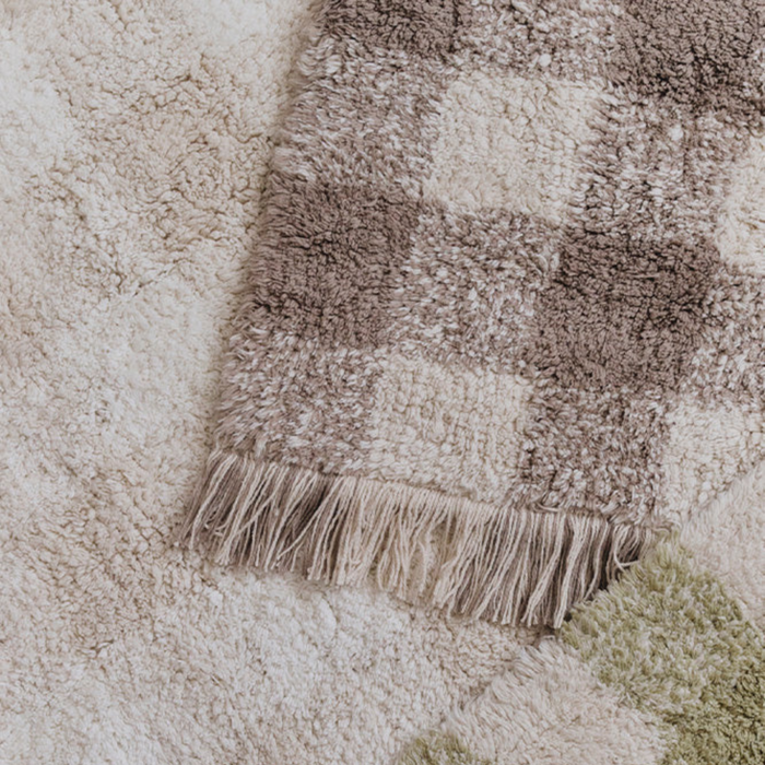 Lorena Canals - WASBAAR TAPIJT  - Vichy Ivory (90x120cm)