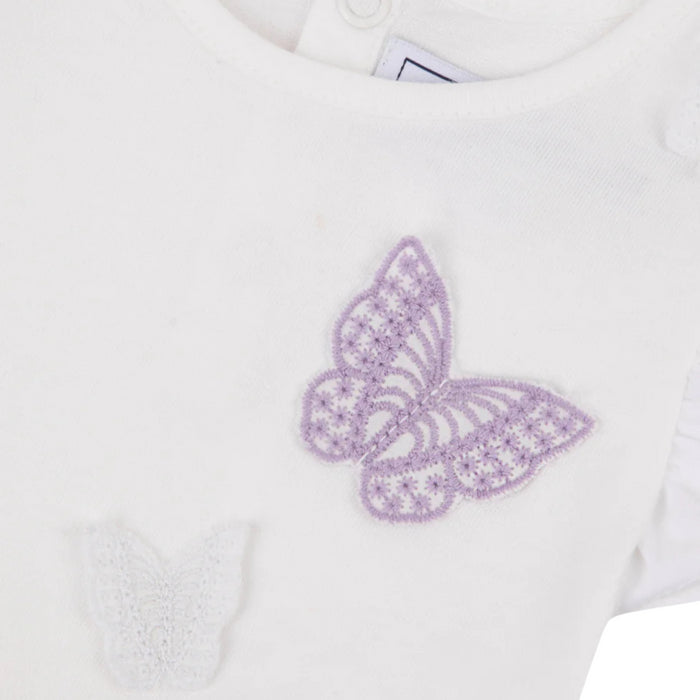 Tartine et Chocolat - T-shirt wit met vlinders