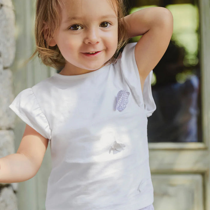 Tartine et Chocolat - T-shirt wit met vlinders