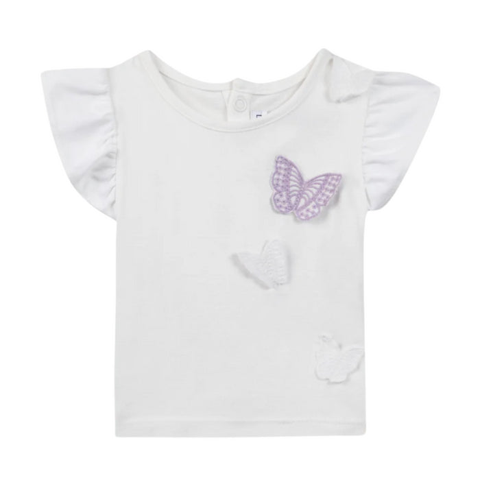 Tartine et Chocolat - T-shirt wit met vlinders