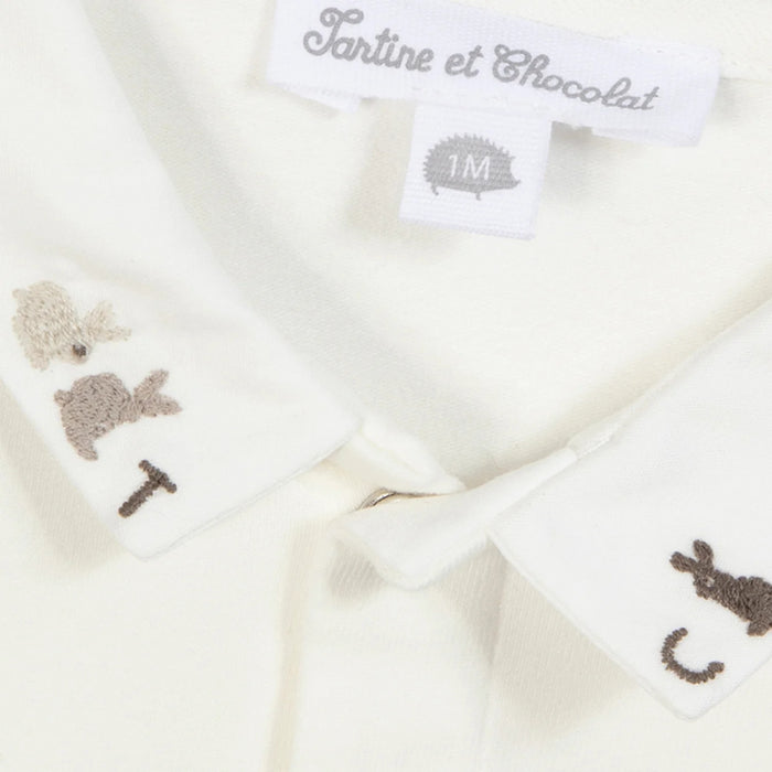 Tartine et Chocolat - Body Ecru broderie lapin