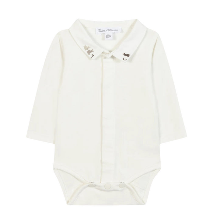 Tartine et Chocolat - Body Ecru broderie lapin