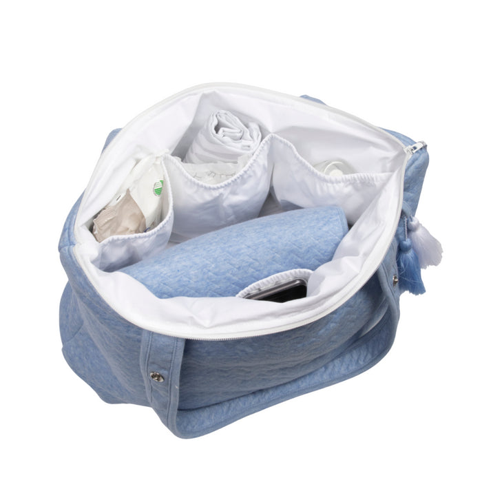 Poetree - Chevron Denim Blue - Verzorgingstas /Mommy bag