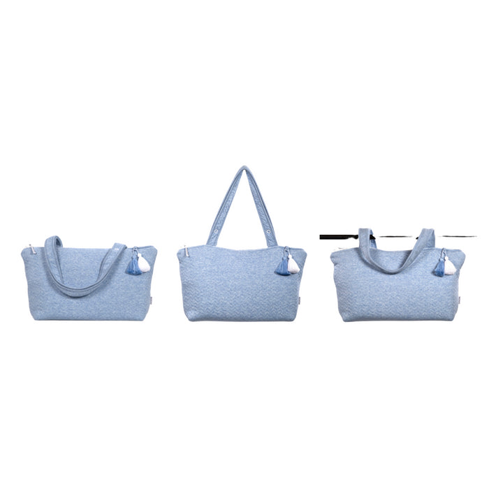 Poetree - Chevron Denim Blue - Verzorgingstas /Mommy bag