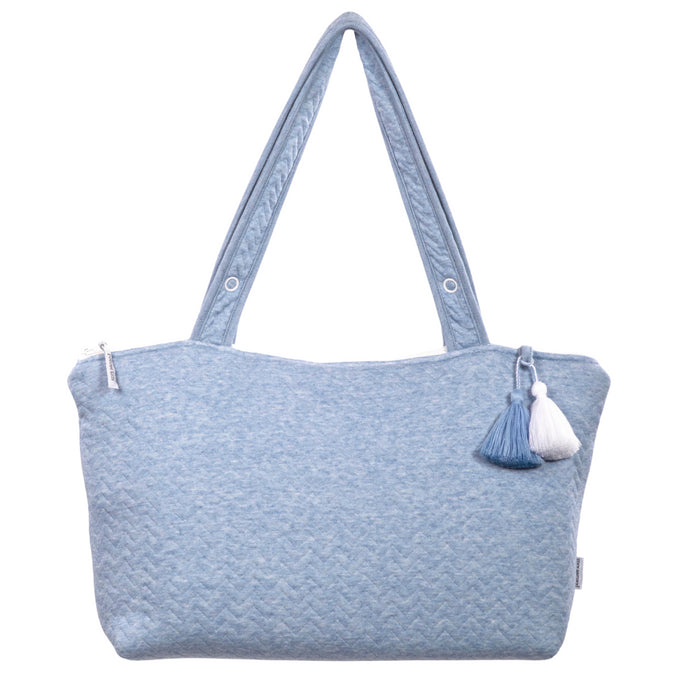 Poetree - Chevron Denim Blue - Verzorgingstas /Mommy bag