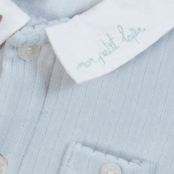 Tartine & Chocolat - Combinaison longue - Bleu céleste velours