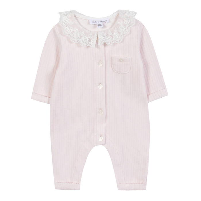 Tartine & Chocolat - Combinaison Longue - Rose pâle velours