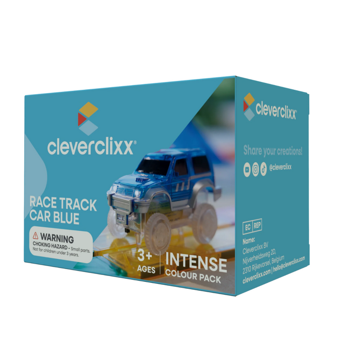 Cleverclixx - Race Auto Blauw 1 Stuk