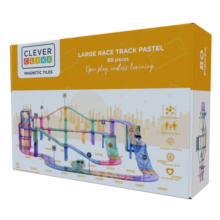 Cleverclixx - Large Race Track Pastel | 80 Stuks