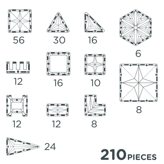 Cleverclixx - Mega Creactive Pack Pastel -  210 Pieces