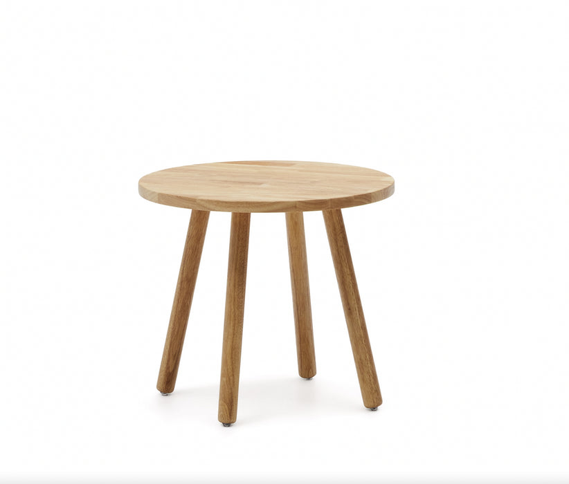 Kave Home - Dilcia Ronde kindertafel in massief rubberhout Ø 55 cm