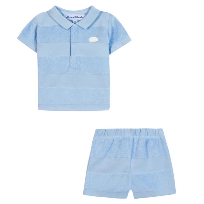 Tartine et Chocolat - Ensemble kort - Bleu nuage