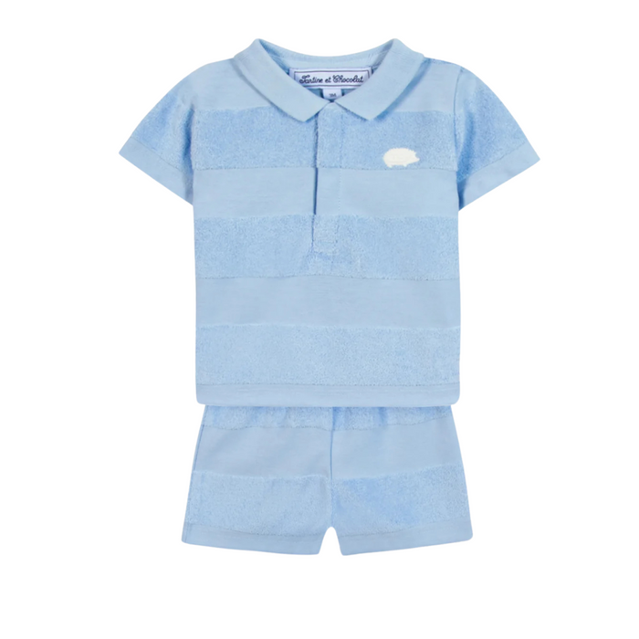 Tartine et Chocolat - Ensemble kort - Bleu nuage