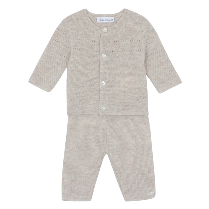 Tartine et Chocolat - 2-delig tricot pakje in beige