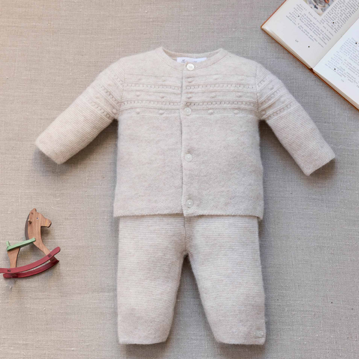 Tartine et Chocolat - 2-delig tricot pakje in beige