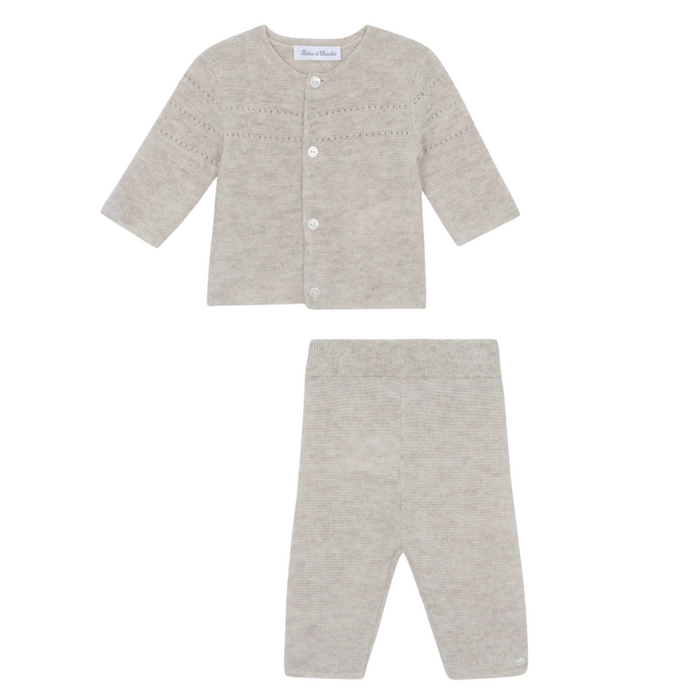 Tartine et Chocolat - 2-delig tricot pakje in beige