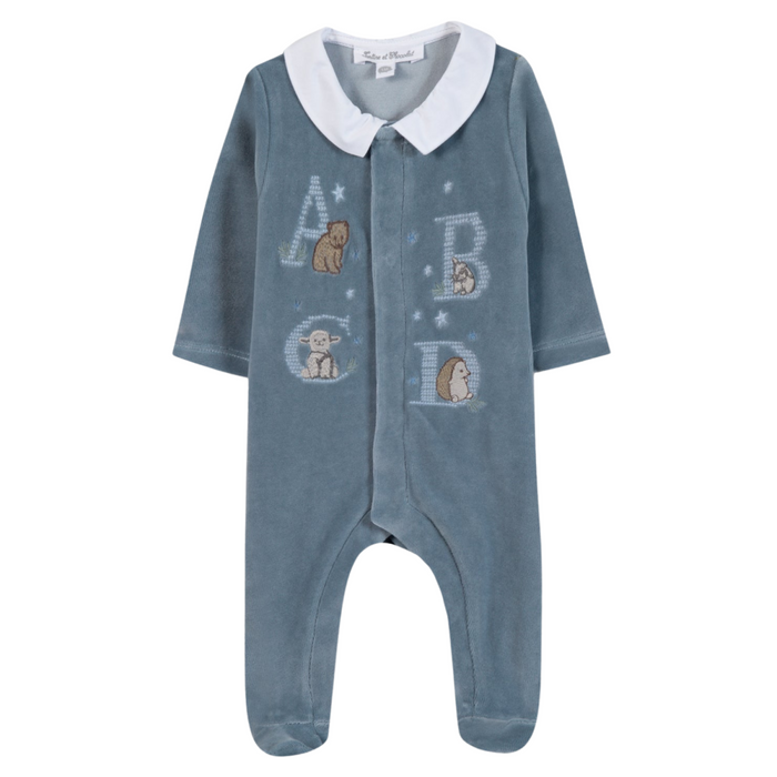 Tartine et Chocolat - Babypakje velours in blauw