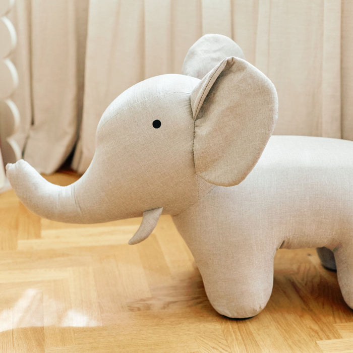 Childhome - Staande olifant linnen - Grijs