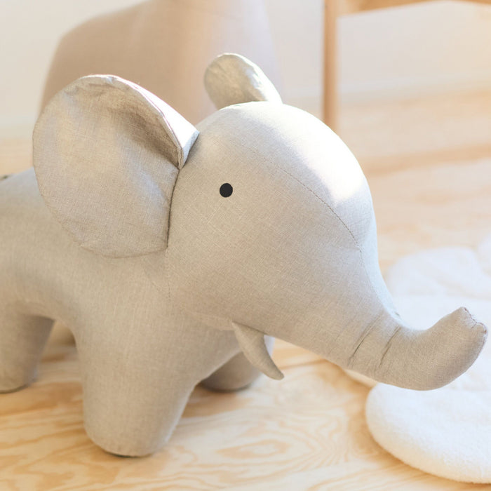 Childhome - Staande olifant linnen - Grijs