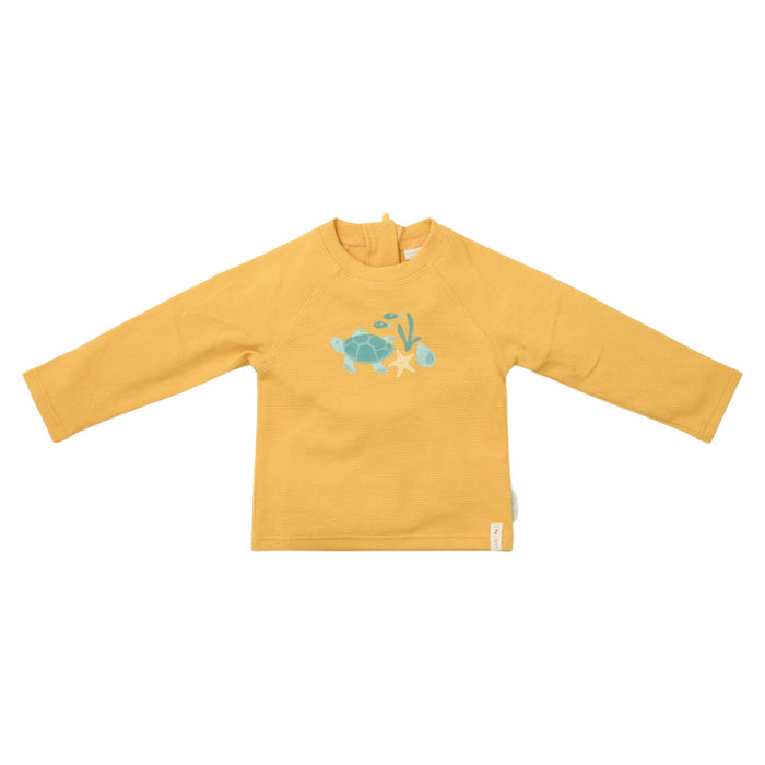 Little Dutch - Zwemshirt lange mouw - Geel - Seashells sunny yellow