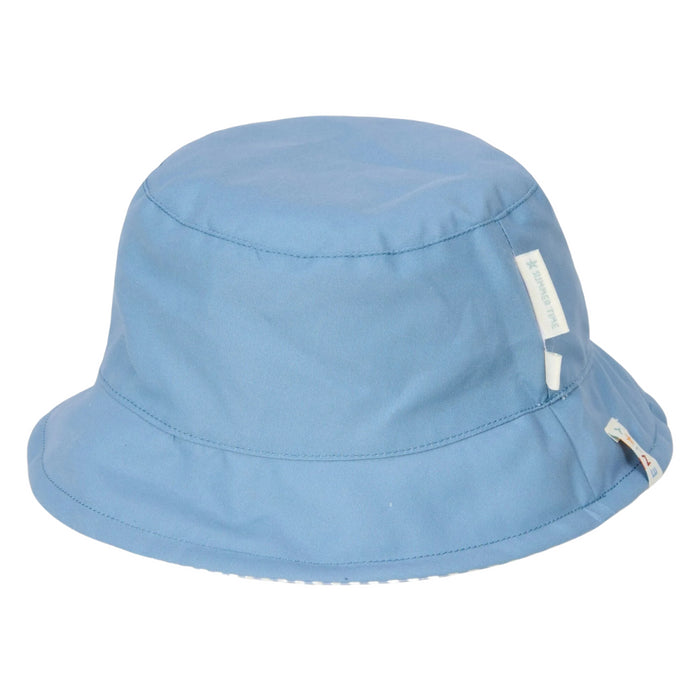 Little Dutch - Bucket hat omkeerbaar Stripes - Ocean Blue