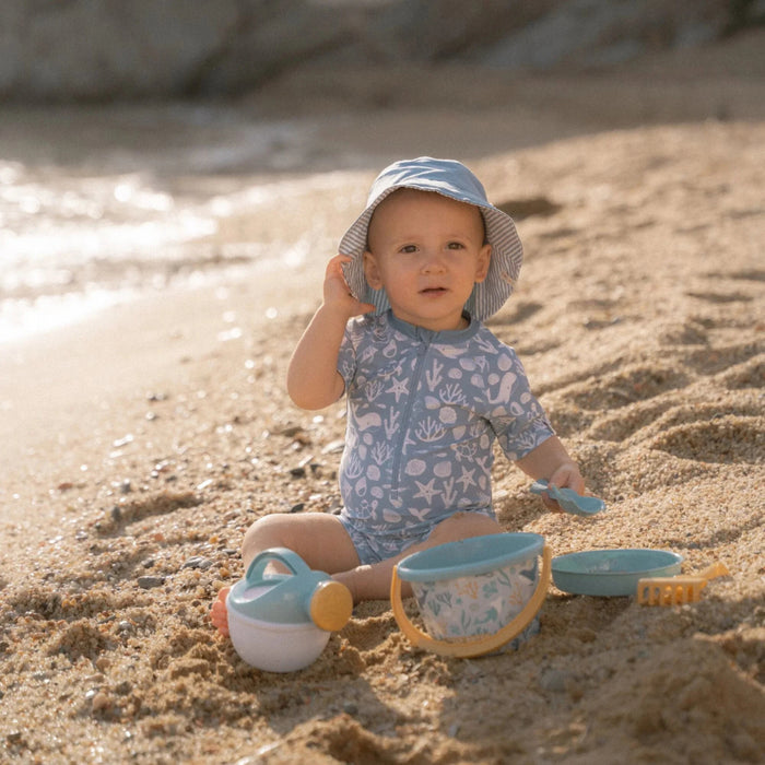 Little Dutch - Bucket hat omkeerbaar Stripes - Ocean Blue