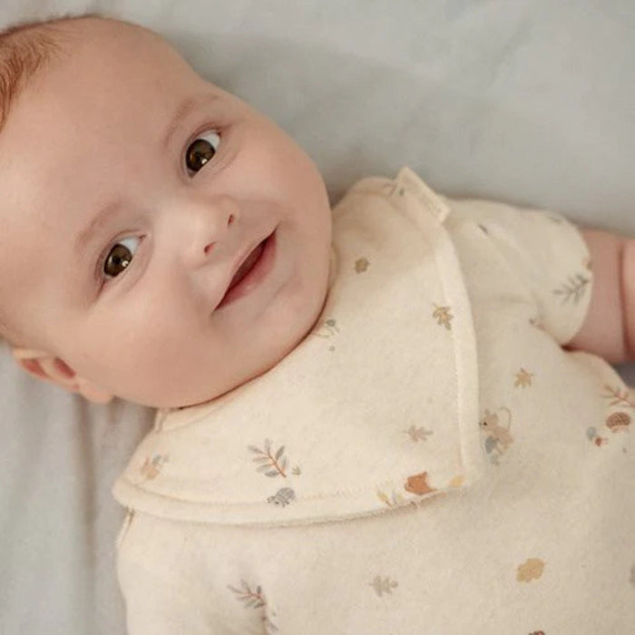 Little Dutch - Bib - set van 2 - Forest friends - Stone blue/Forest nature