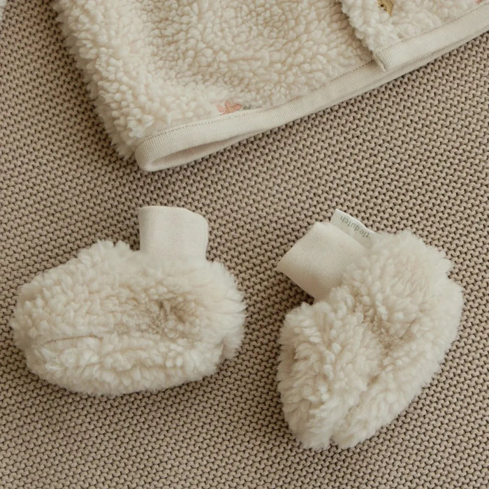 Little Dutch - Teddy baby Slofjes - Zand Bloemenprint