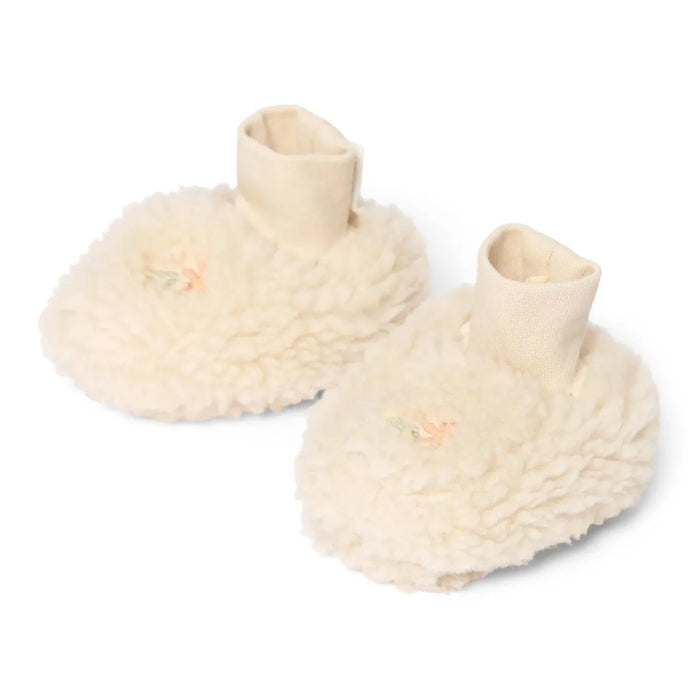 Little Dutch - Teddy baby Slofjes - Zand Bloemenprint