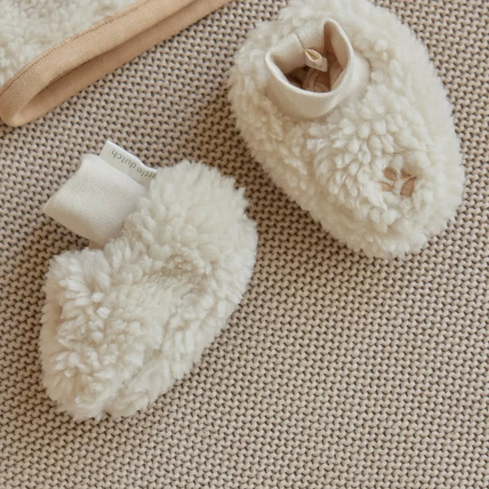 Little Dutch - Teddy baby Slofjes - Zand Pootjesprint