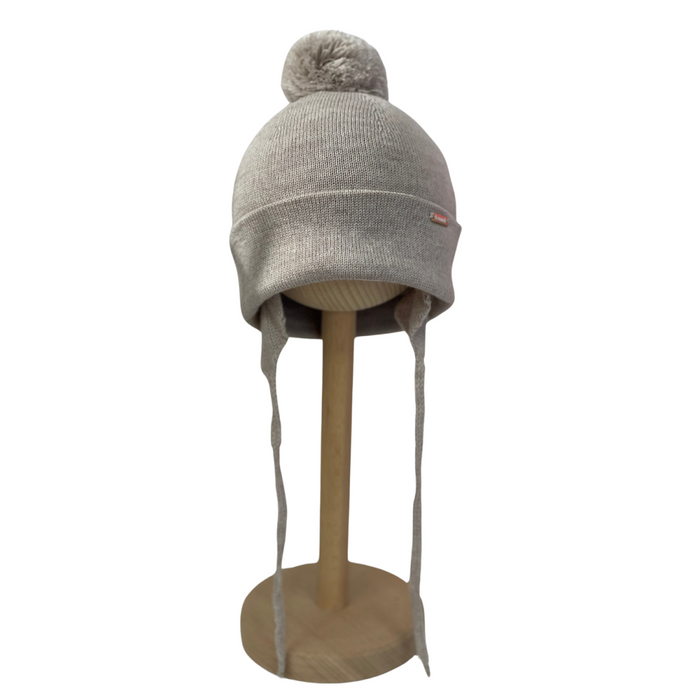 Il Trenino - Wollen muts met kleine pompon - Beige