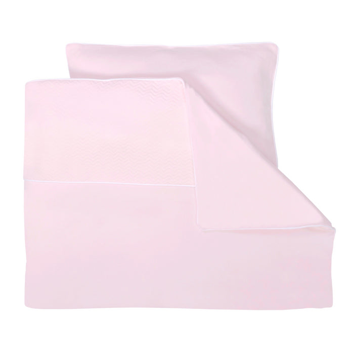 ﻿Poetree - Chevron Light Pink - Baby Dekbedovertrek & kussensloop (100x135)