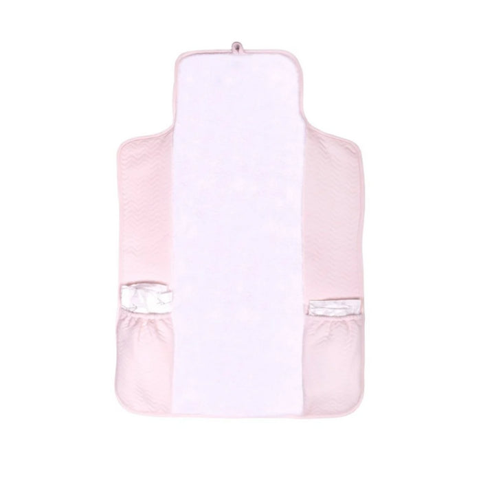 Poetree - Chevron Light Pink - Verschoonmatje voor onderweg