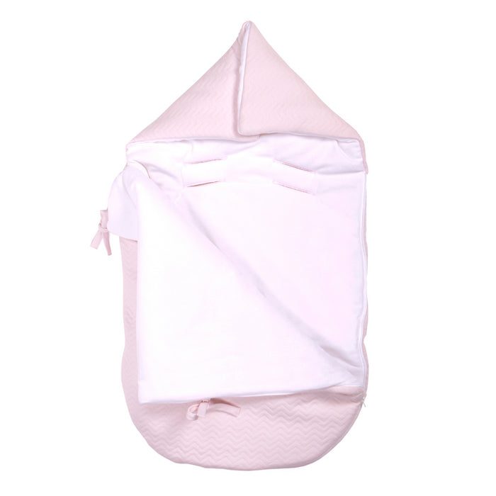 Poetree - Chevron Light Pink - Voetenzak/Engelennestje