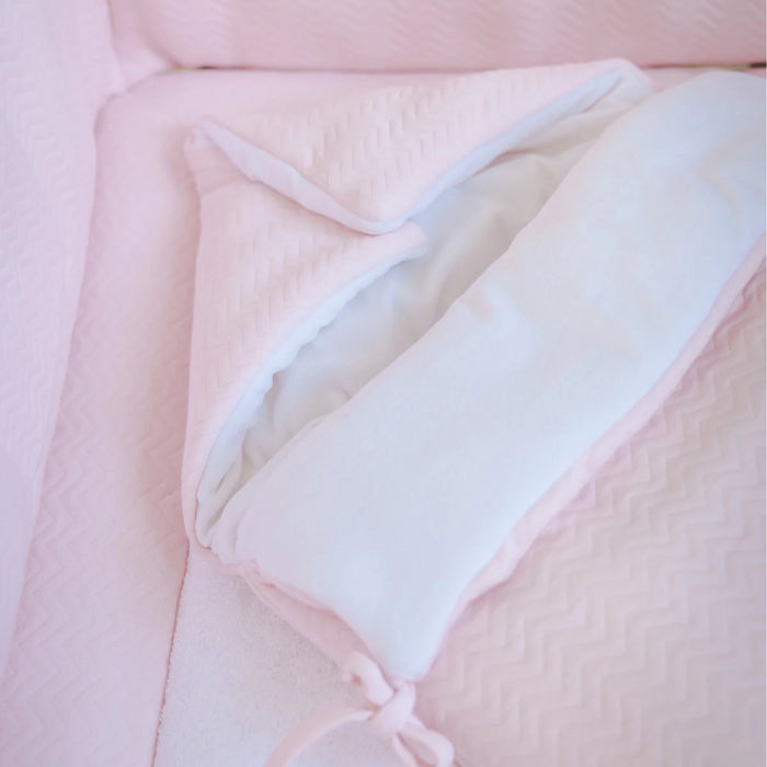 Poetree - Chevron Light Pink - Voetenzak/Engelennestje