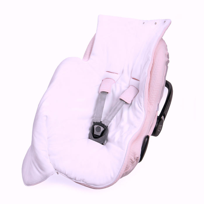 Poetree - Chevron Light Pink - Autostoelhoes (MaxiCosi)