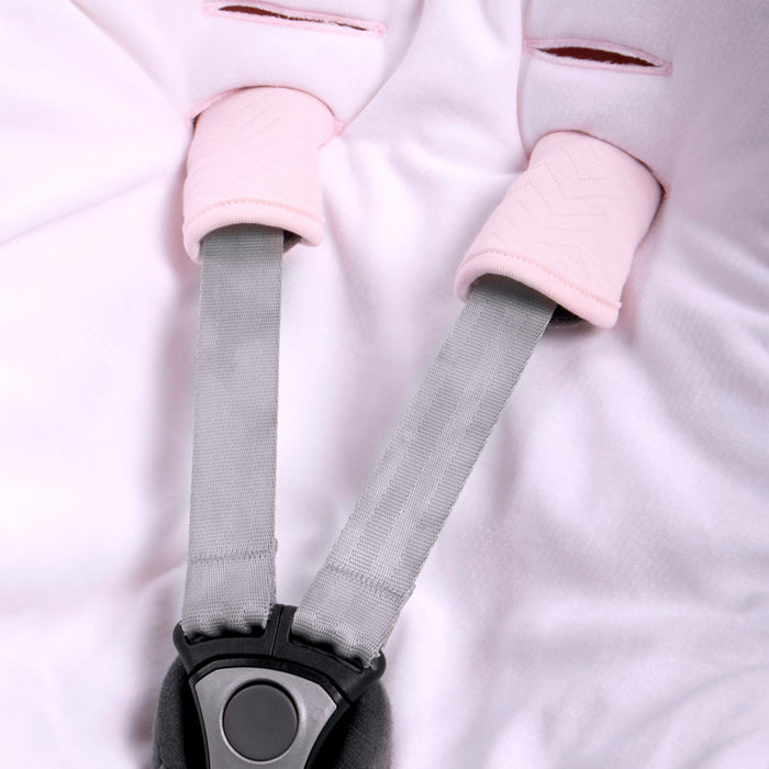 Poetree - Chevron Light Pink - Autostoelhoes (MaxiCosi)