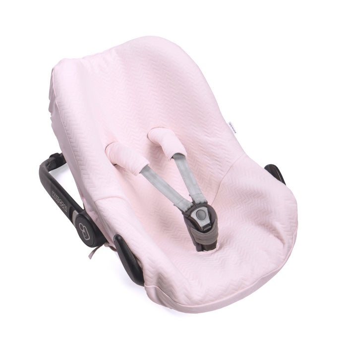 Poetree - Chevron Light Pink - Autostoelhoes (MaxiCosi)
