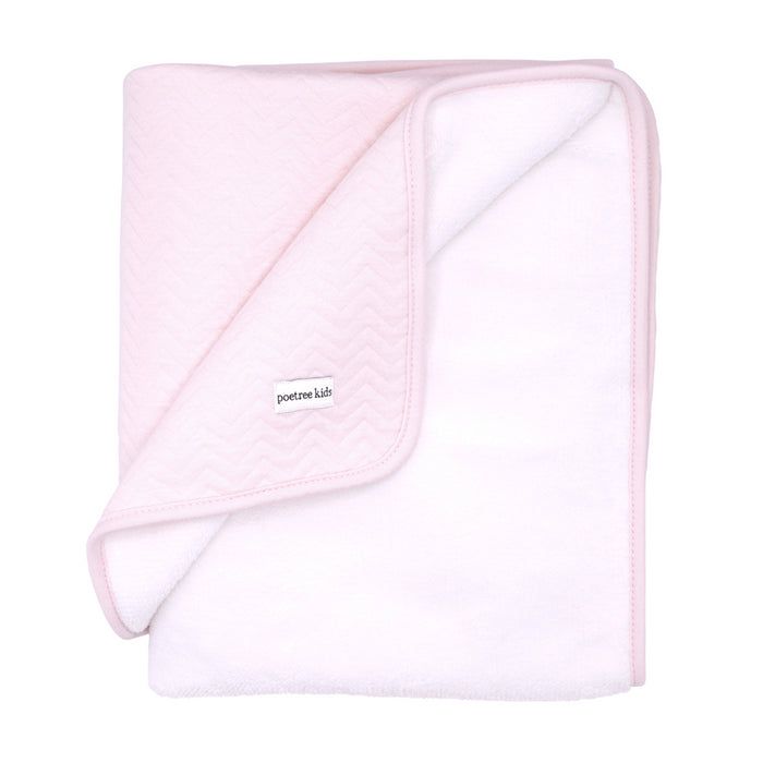 Poetree - Chevron Light Pink - Wiegdeken 80x100cm