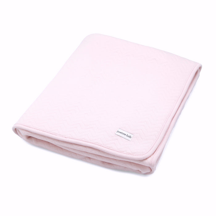 Poetree - Chevron Light Pink - Wiegdeken 80x100cm